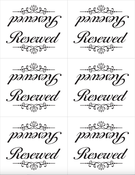 REP-MIS-4004 - LITERATURE, Reserved Placecard